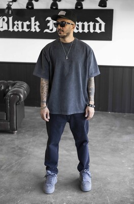 Black Island - WASHED T-SHIRT ANTRA 1720