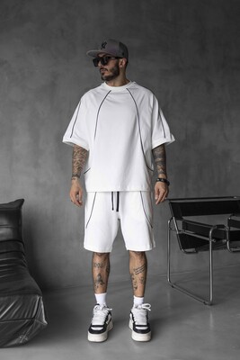 Black Island - White Summer Shorts & Tee Set 1822-23